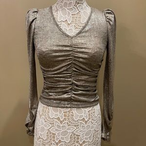 Rachel Zoe Gold Fitted Top